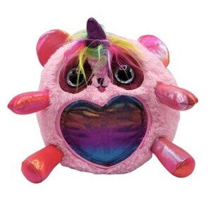 Pandacorn Rainbocorn Plush Pink 10" Unicorn Glitter Feet Hands Eyes Wings Zuru